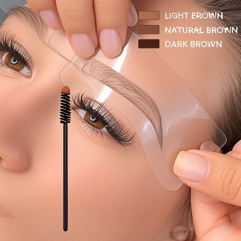 Eyebrow Stamp Stencil Kit Eyebrow Powder Stick Hairline Powder Dark Brown Seal Shadow Powder - Image 4