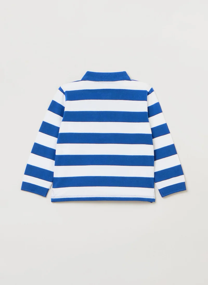 Ovs OVS Striped Pique Polo Shirt