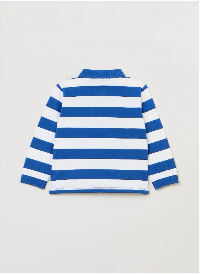 Ovs OVS Striped Pique Polo Shirt