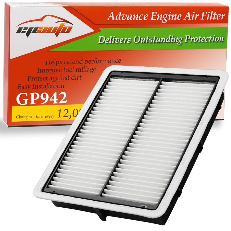 EPAuto GP942 CA11942 Engine Air Filter Replacement for Hyundai Sonata 20L Hybrid 20162019Sonata 24L Gas 20152019Kia Optima 20L Hybrid 2017202024L Gas 20162020Sportage 20172022