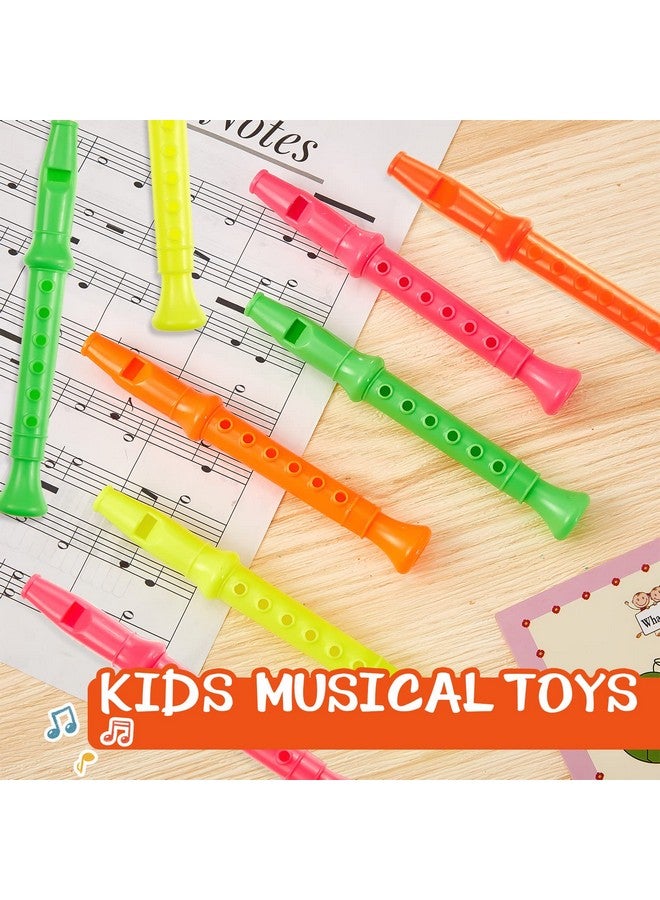 Fabbay 48 قطعة 6 ثقوب مسجلات بلاستيكية آلة موسيقية للأطفال مسجل موسيقي فلوت أدوات موسيقية لعبة لم favors حفلات الموسيقى هدايا للمبتدئين أداء المدرسة ألوان مختلطة - Image 4