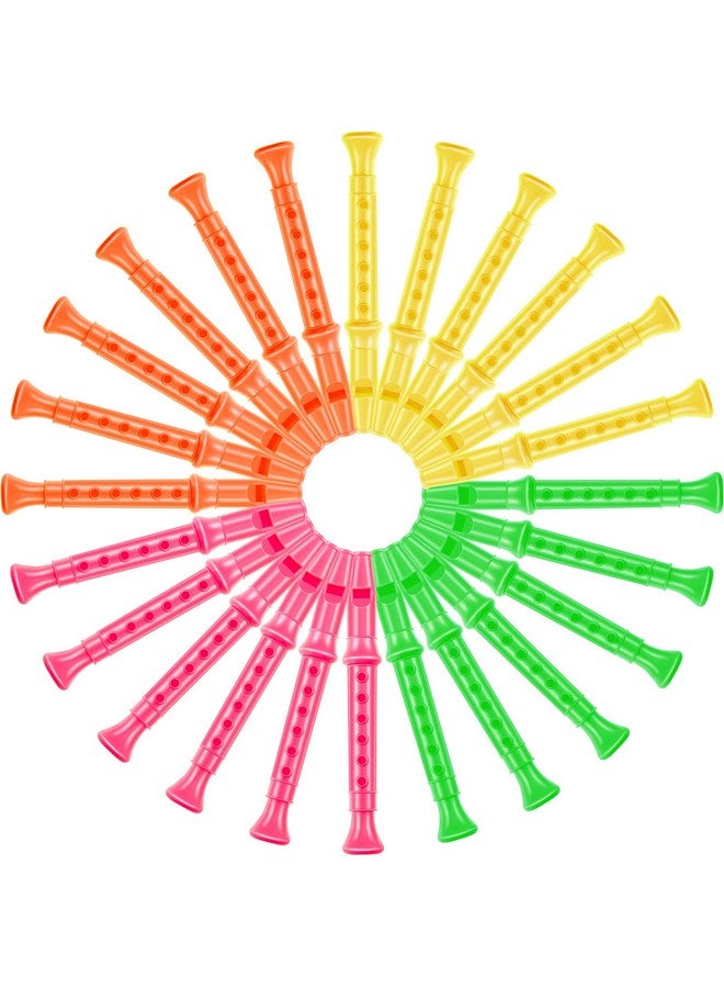 Fabbay 48 قطعة 6 ثقوب مسجلات بلاستيكية آلة موسيقية للأطفال مسجل موسيقي فلوت أدوات موسيقية لعبة لم favors حفلات الموسيقى هدايا للمبتدئين أداء المدرسة ألوان مختلطة - Image 1