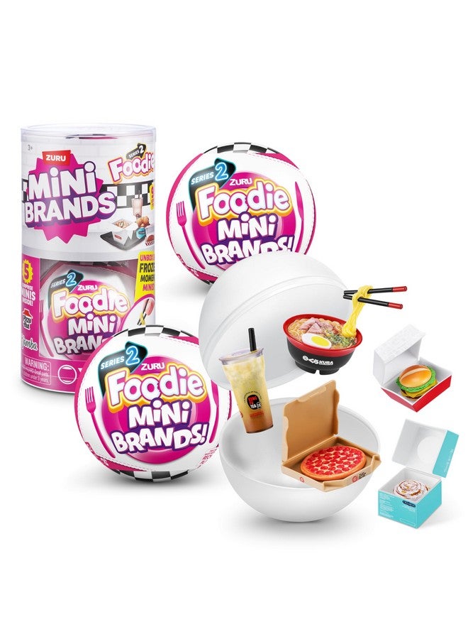 Mini Brands Foodie Series 2 (2 Pack) by ZURU Real Miniature Fast Food Brands Collectible Toy, 5 Mystery Brands for Girls, Teens, Adults, Collectors Perfect Stocking Stuffer and Gift - Image 1