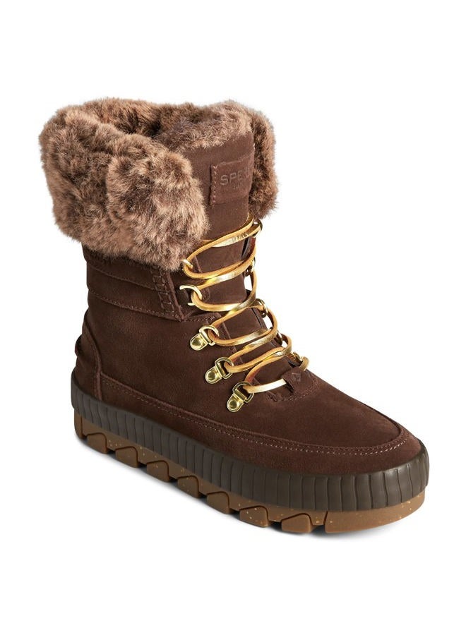 SPERRY Women's Torrent Winter Lace Up Snow Boot, Brown, 6.5 - Image 1