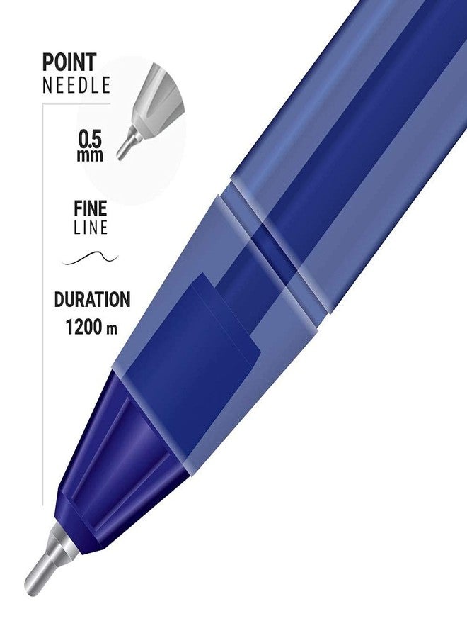 AZOR Pin Point Blue Fine Point Writing Pens 0.7mm Ballpoint Pens - Pack of 12 - Image 2