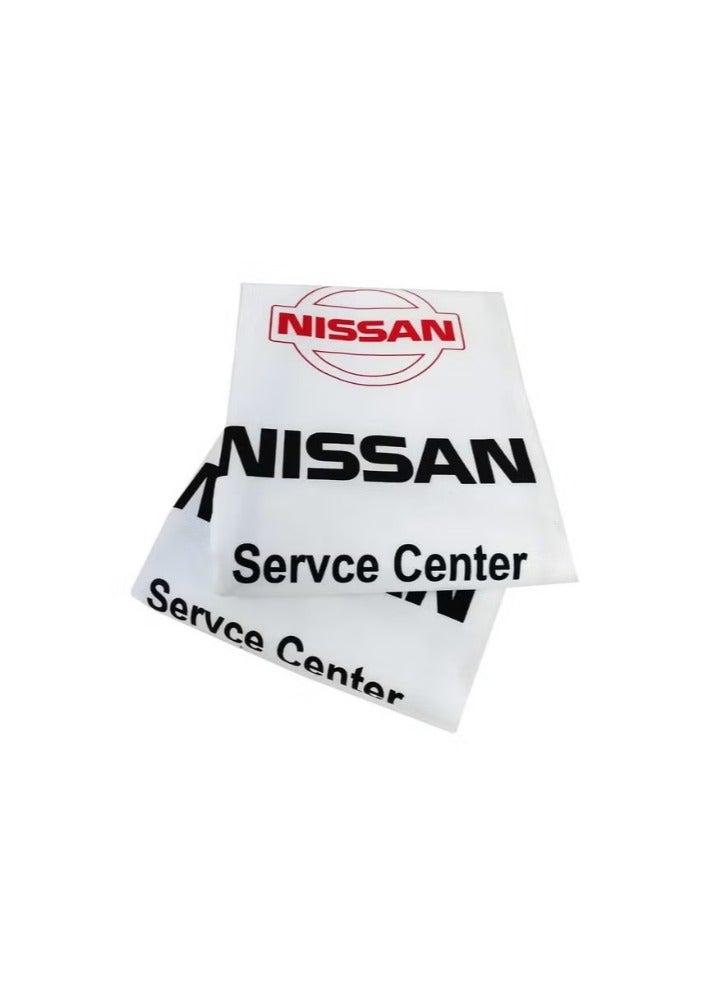 Nissan Nissan white 2-piece driver and passenger seat covers  - Image 2