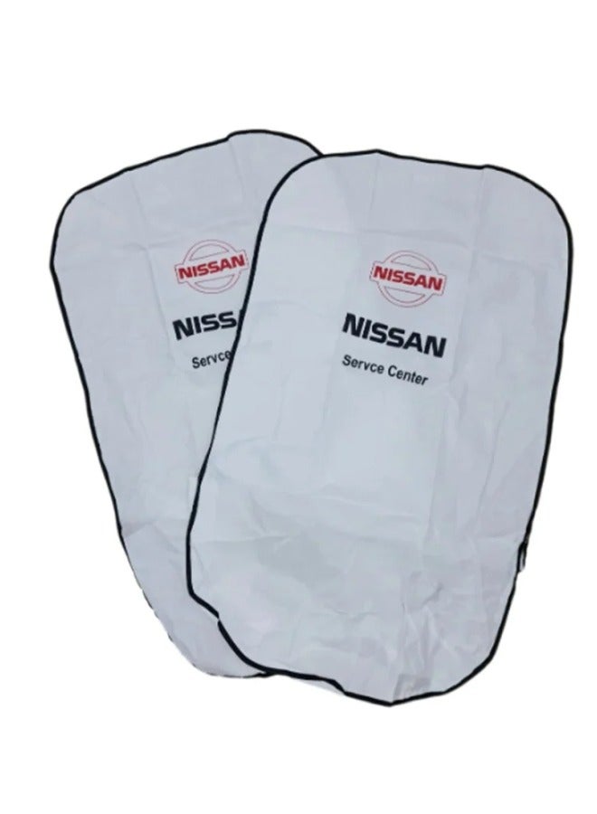 Nissan Nissan white 2-piece driver and passenger seat covers  - Image 5