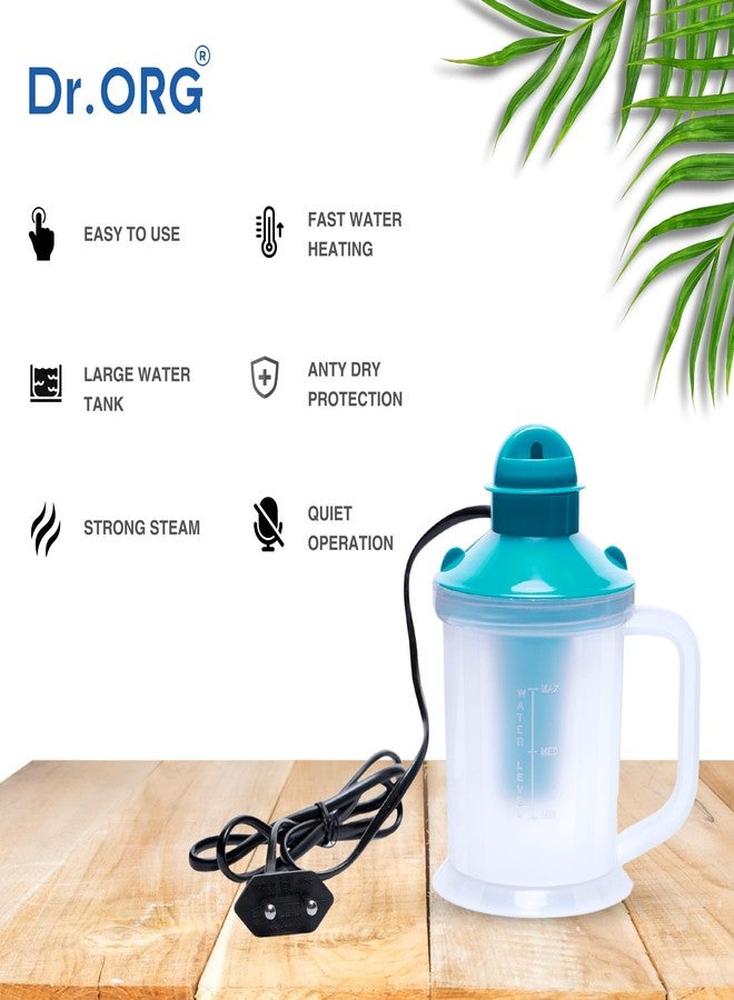 Dr. ORG Dr ORG 3 in 1 steamer for cold and cough (GREEN) & Digital Thermometer (BLUE) vaporizer steamer for FACIAL Professional Facial Steamer (120 W) - Image 5