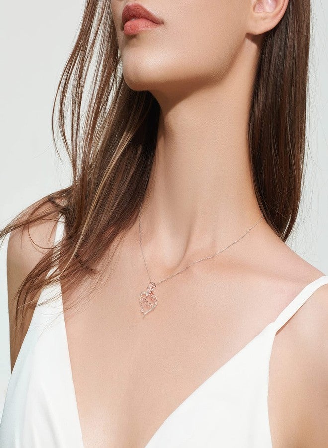 DESIMTION Gifts for Mom, Rose Heart Mom Necklaces for Women, Birthday Mothers Day Jewelry from Daughter Son - Image 2