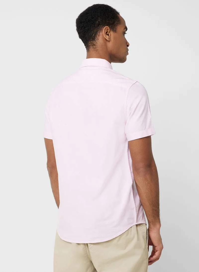 توماس سكوت قميص كاجوال قطن نقي بقصة ضيقة كلاسيكية من توماس سكوت