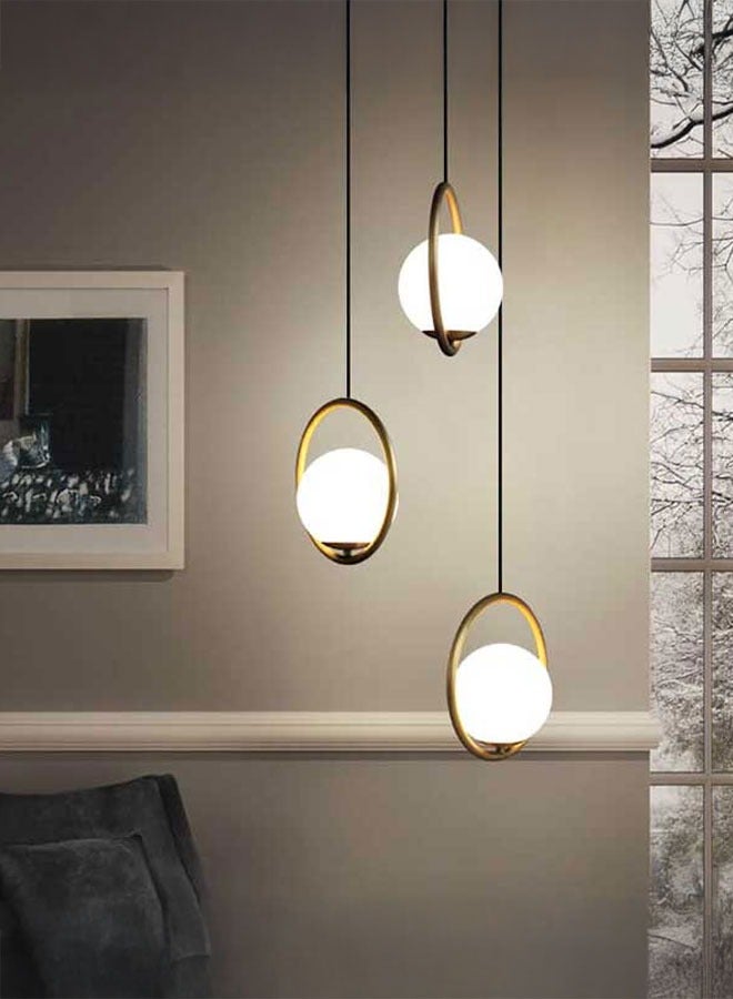 ٍSiera Light Bronze ring hanging lighting and snow globe BB012  - Image 4