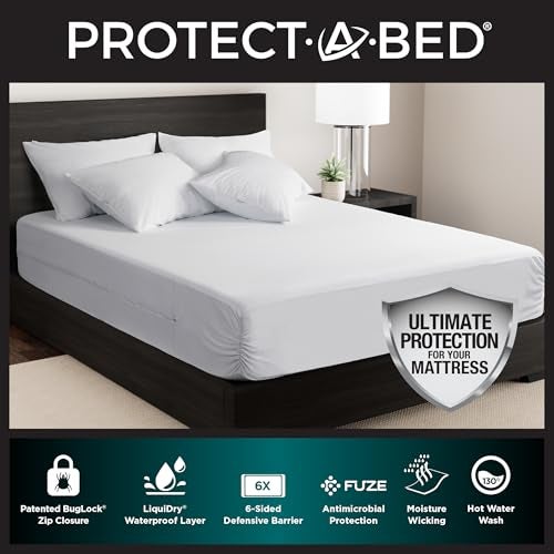 Protect-A-Bed ProtectABed AllerZip Zippered Mattress Encasement Queen Bed Bug Proof and Dust Mite Proof SixSided Mattress Protector 100 Waterproof Washable Cover Fits 1118 Mattresses - Image 3
