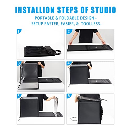 ZKEEZM Light Box Photography 20"x20" with 80LED Lights and 6 Color Backdrops Photo Box with Lights, Foldable Light Box with Adjustable Brightness, 6000-6500K Dimmable Portable Picture Box Shooting - Image 5