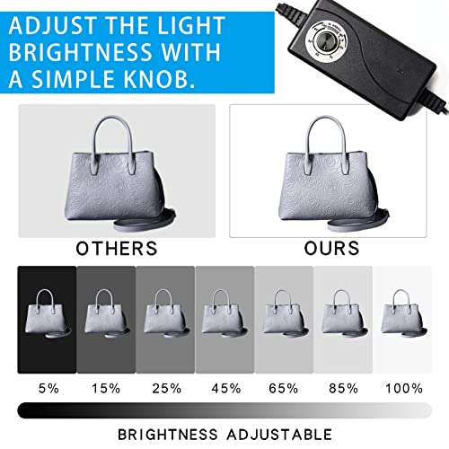 ZKEEZM Light Box Photography 20"x20" with 80LED Lights and 6 Color Backdrops Photo Box with Lights, Foldable Light Box with Adjustable Brightness, 6000-6500K Dimmable Portable Picture Box Shooting - Image 2