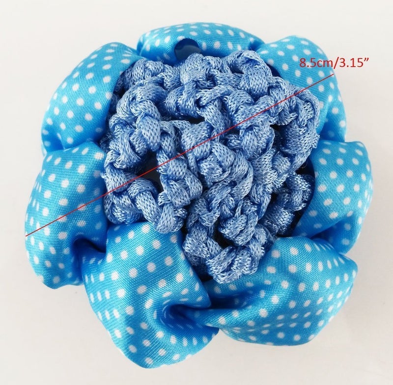 yueton Pack of 4 Girl Women Bun Cover Snood Ballet Dance Polka Dot Hair Net hair Accessories - Image 4