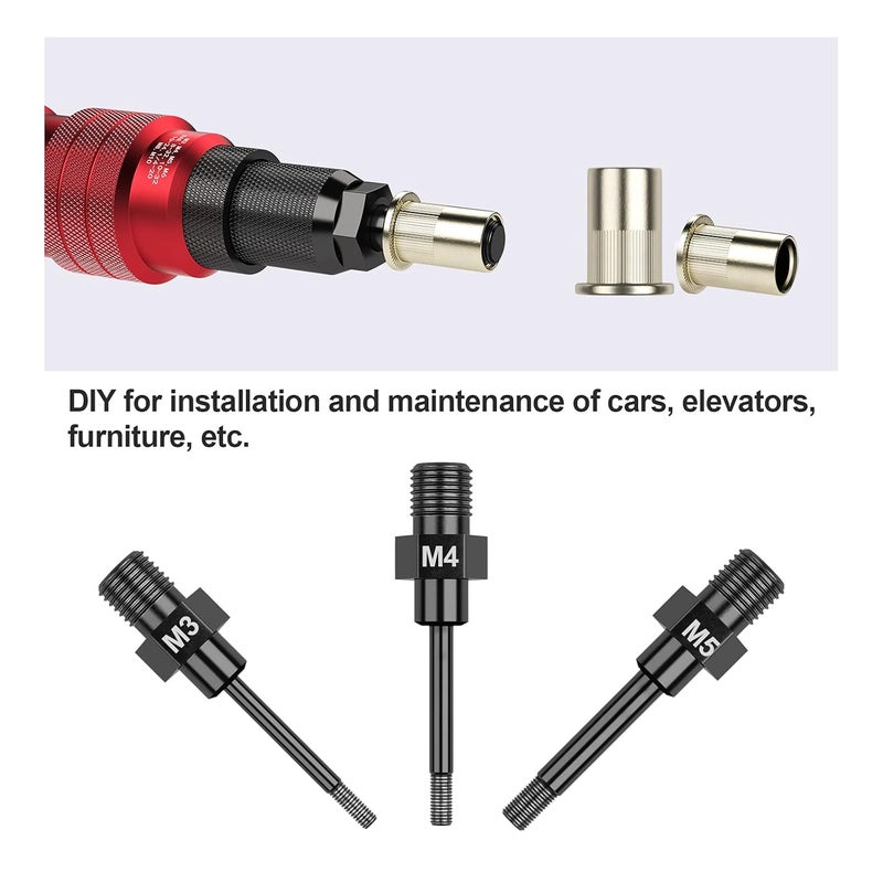 Beaspire 3 PCS Cordless Drill Electric Rivet Gun's M3、M4、M5 Mandrels - Image 4