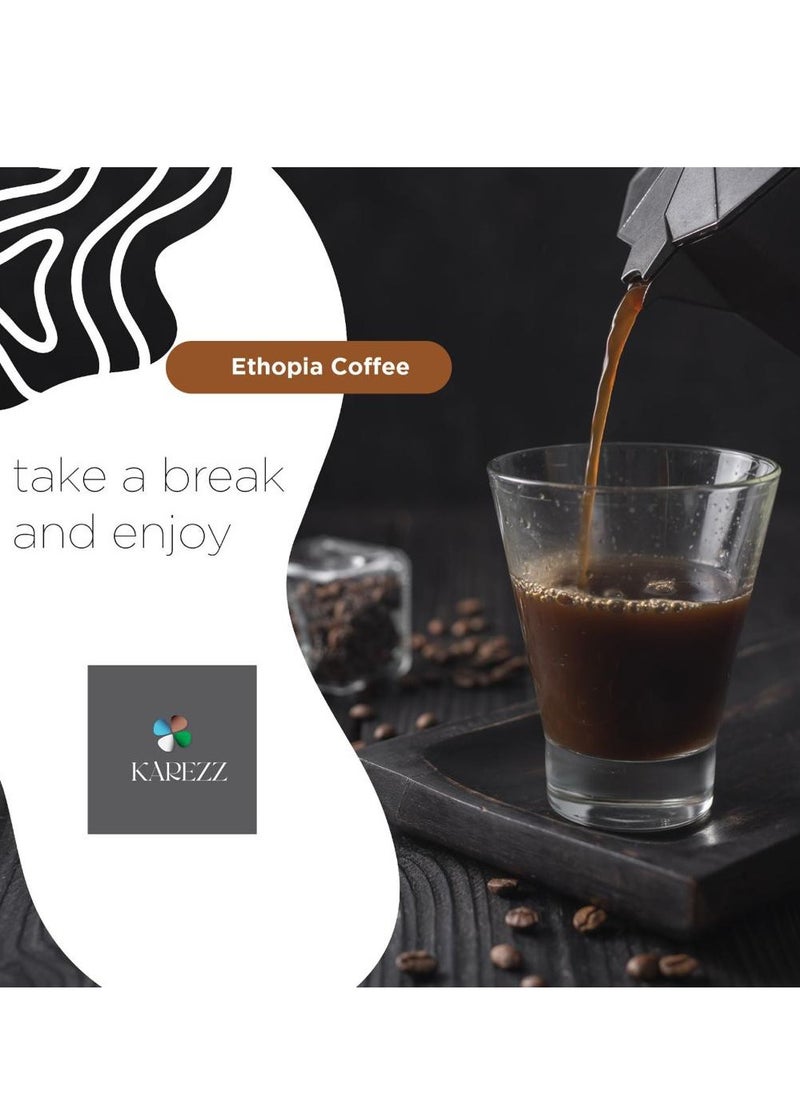KAREZZ Gori Gesha Ethiopian Mountain Arabica Whole Beans, Natural Medium Roast, Premium Coffee, 250g.  - Image 4
