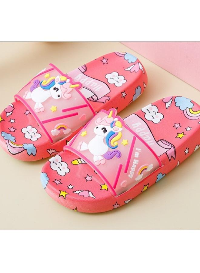 شك أحذية الأطفال الجديدة صنادل وشباشب مانعة للانزلاق كارتون المهر بولي شباشب سفلية ناعمة الأميرة الزي المنزلي مخرج المصنع - Image 4