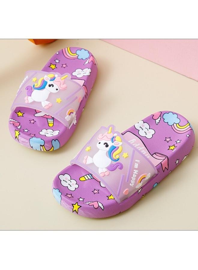 شك أحذية الأطفال الجديدة صنادل وشباشب مانعة للانزلاق كارتون المهر بولي شباشب سفلية ناعمة الأميرة الزي المنزلي مخرج المصنع - Image 2