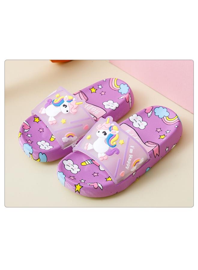 شك أحذية الأطفال الجديدة صنادل وشباشب مانعة للانزلاق كارتون المهر بولي شباشب سفلية ناعمة الأميرة الزي المنزلي مخرج المصنع - Image 1