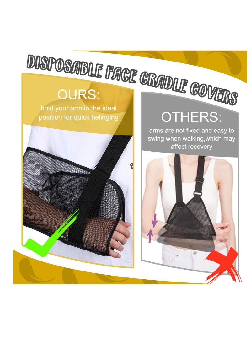 SYOSI - 2 Pcs Mesh Arm Shoulder Sling Adjustable Shoulder Immobilizer for Shower Breathable Rotator Cuff Solution Lightweight Shoulder Sling for Shower Brace Black Arm Supports for Supporting Elbow Wrist - Image 1