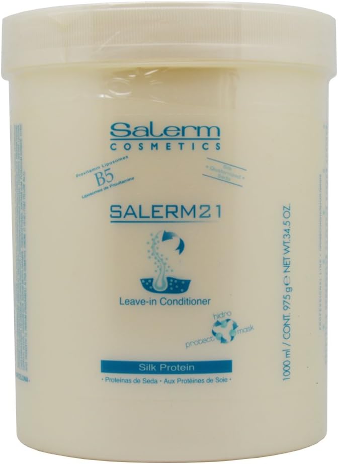 Salerm Cosmetics 21 LEAVEIN Conditioner B5 Provitamin Lipsomes & Silk Protein (345 oz  large tub size)