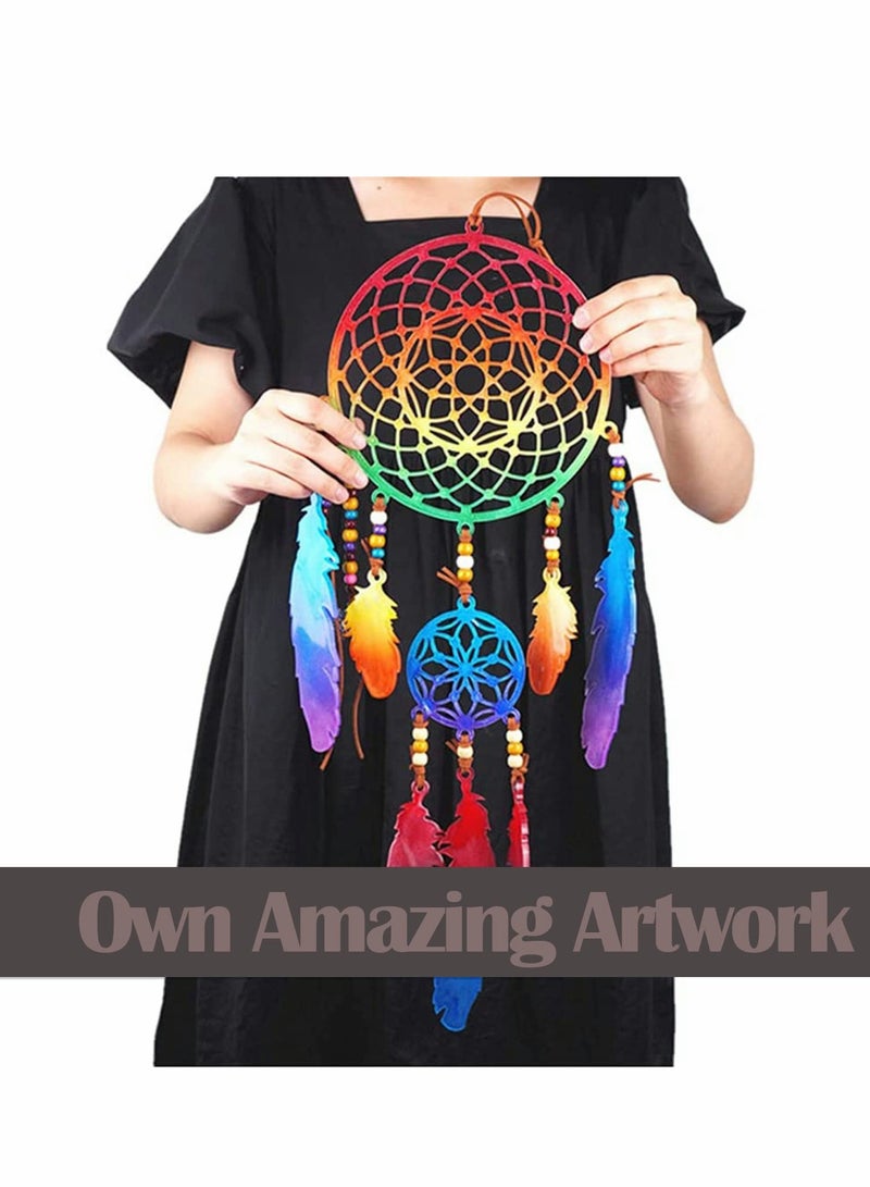 كاست ويف قوالب سيليكون لصائد الأحلام، قالب اصنعها بنفسك لقالب الراتنج، قالب صب ريشة من راتنج الإيبوكسي، قالب إيبوكسي للتعليق على الحائط، ديكور غرفة نوم الأطفال، حرف فنية، ديكور المنزل - Image 5