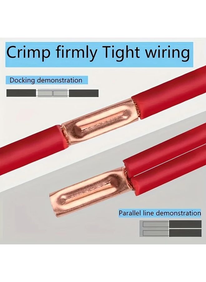 250 Pcs Copper Connecting Pipe Kit With Crimping Pliers For Wire Joints Cable Lugs - Image 4
