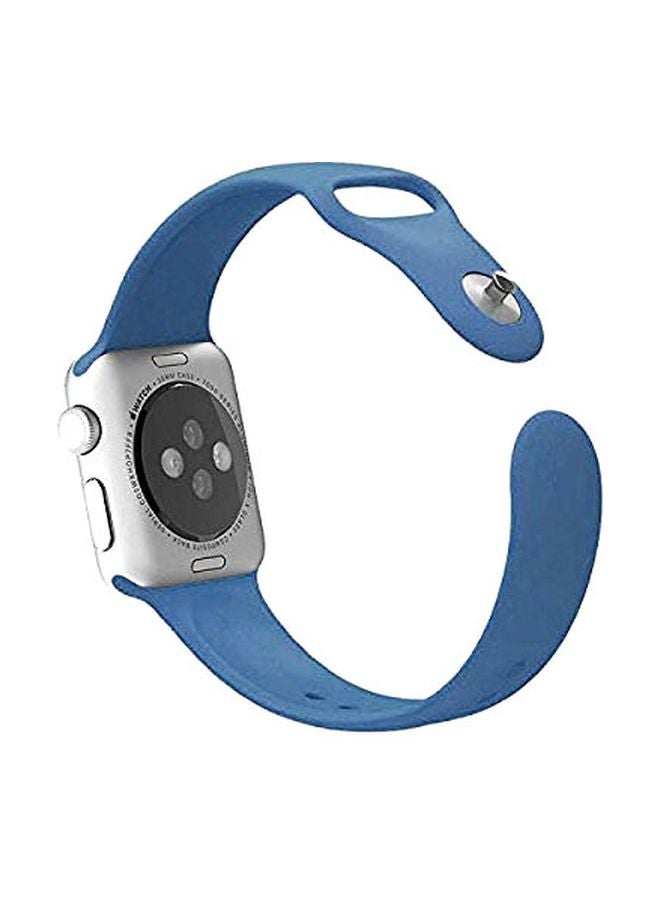 إي وورلد سوار بديل لساعة أبل سيريس 5/ 4/ 3 مقاس 38/ 40 مم أزرق - Image 2