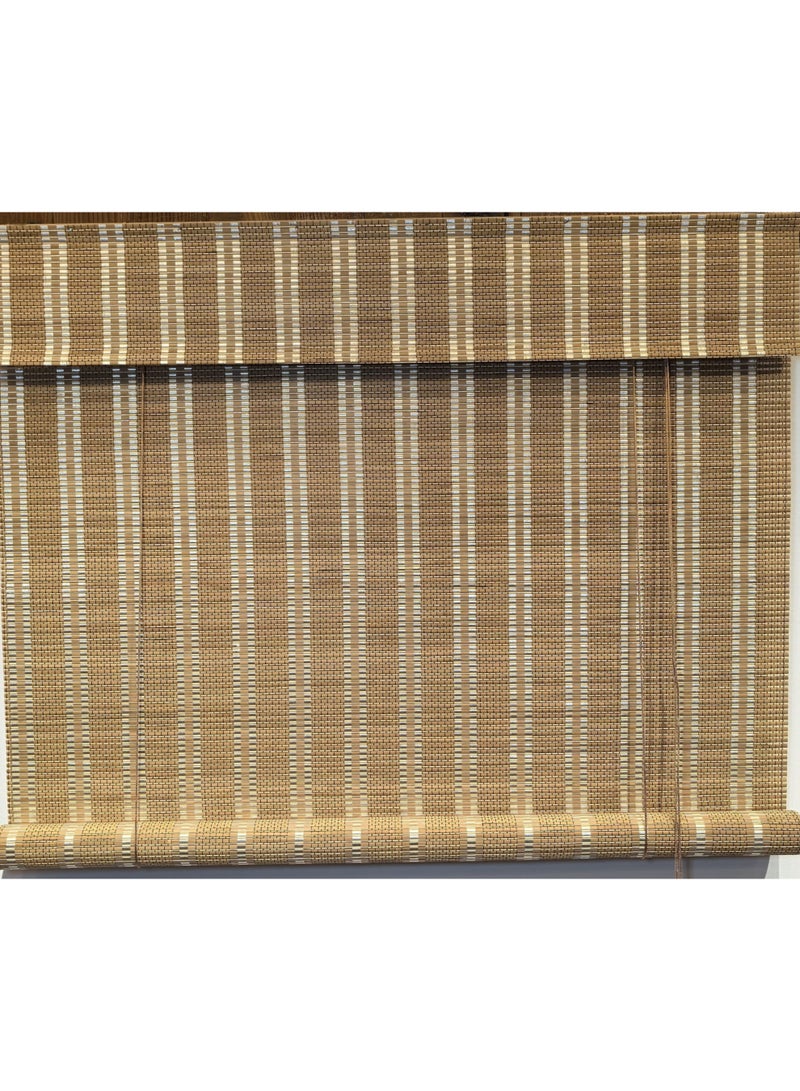 APLUS Bamboo blinds made of natural bamboo Basic color: beige with interwoven colors. Easy to install. Installation tools included. - Image 5