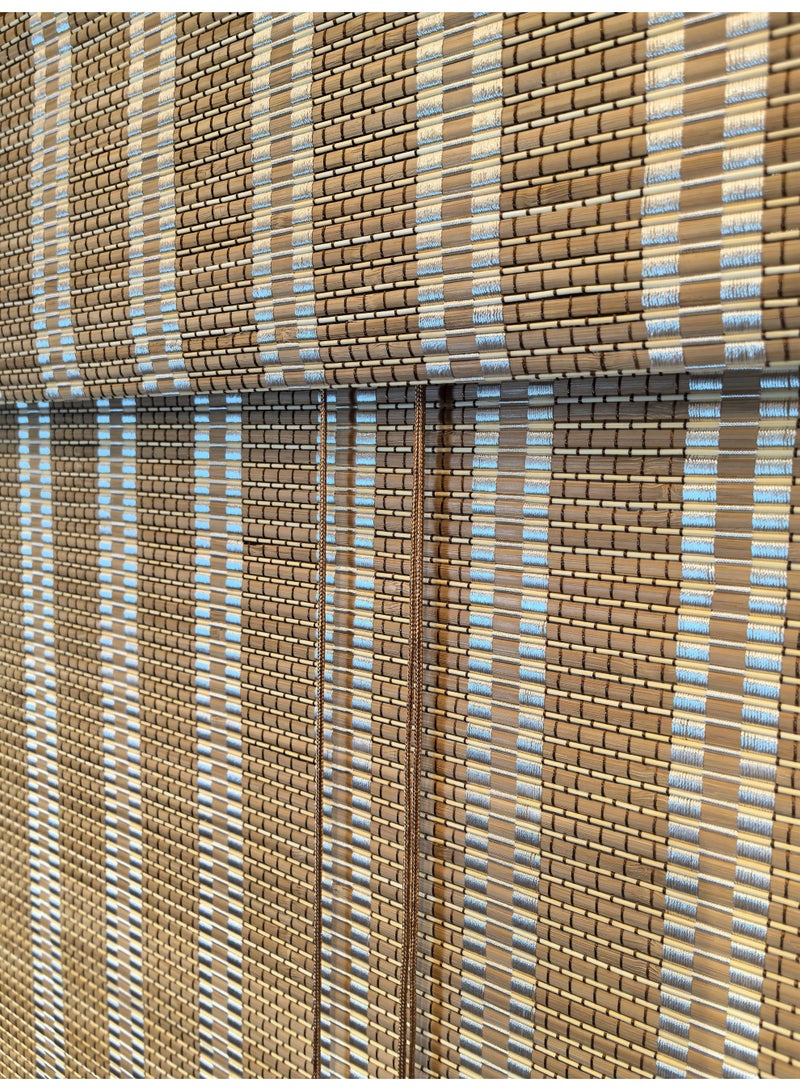 APLUS Bamboo blinds made of natural bamboo Basic color: beige with interwoven colors. Easy to install. Installation tools included. - Image 3