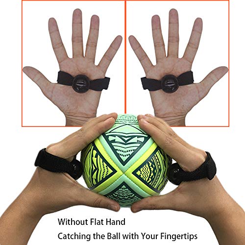 ZipSeven Football Catching Trainer Football Receiving Training Aid Football Training Pratice Equipment Training Hand Strap Football Accessory for Youth - No Flat Hands - Image 3