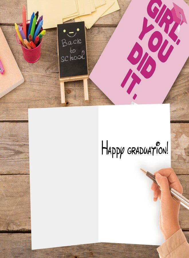 Asmallgf Funny Graduation Gift for Her, Inspirational Card for Women, Gifts for Daughter Friends, Girl, You Did It - Image 5