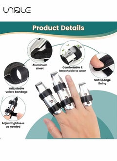 Unique Finger Splint, 3PCS Finger Support Brace Finger Stabilizer for Broken Fingers Straightening Arthritis Knuckle Immobilization,Black(3 Size)  - Image 3