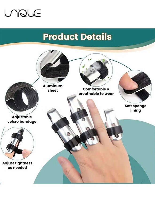 Unique Finger Splint, 3PCS Finger Support Brace Finger Stabilizer for Broken Fingers Straightening Arthritis Knuckle Immobilization,Black(3 Size)  - Image 3
