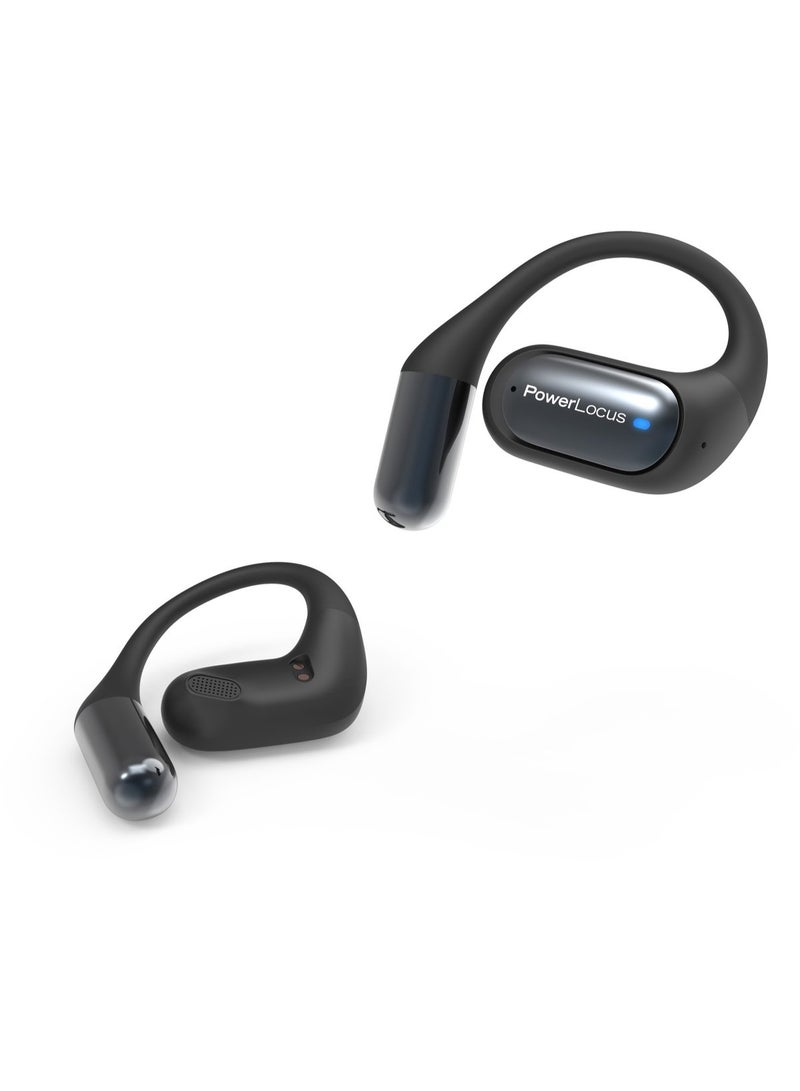 PowerLocus Free X - Open-Ear Headphones - Wireless Earbuds - Bluetooth 5.4 - Wireless Earphones - Waterproof Sports Earphones - Universal - Move Black - Image 3
