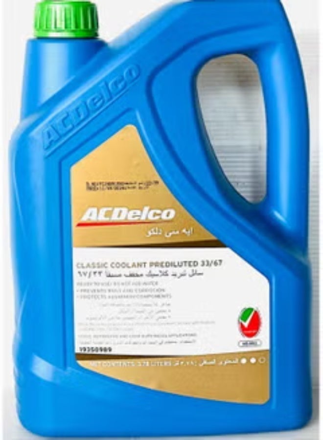 إيه سي ديلكو سائل تبريد AC Delco Classic مخفف مسبقًا 33/67 4 لتر أخضر - Image 1