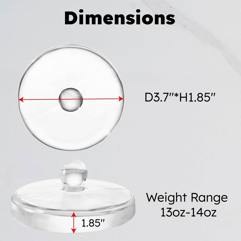JILLMO Fermentation Weight, Glass Fermenting Weight for 1 Gallon Jar, Pack of 4 - Image 2