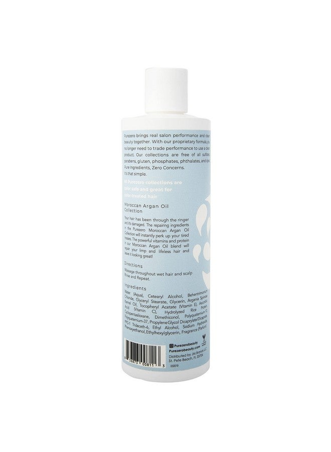 Purezero Moroccan Argan Oil Conditioner 12 Fl Ounces Repair Damaged Hair Restore Strength Shine & Softness Zero Sulfates Parabens Dyes Gluten 100% Vegan & Cruelty Free - Image 3