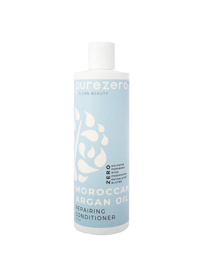 Purezero Moroccan Argan Oil Conditioner 12 Fl Ounces Repair Damaged Hair Restore Strength Shine & Softness Zero Sulfates Parabens Dyes Gluten 100% Vegan & Cruelty Free - Image 2