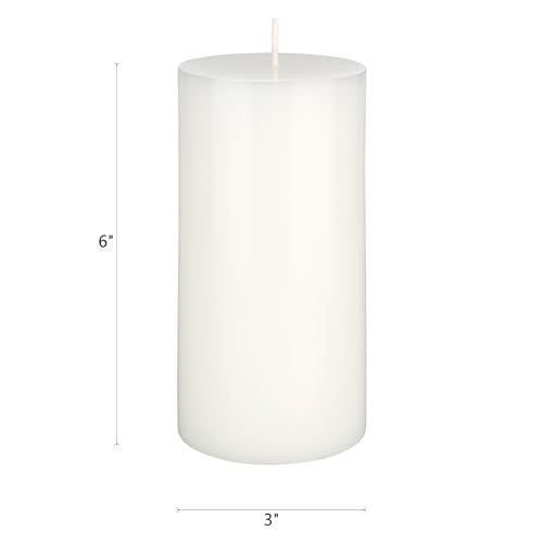 Mega Candles 1 pc Unscented Solid White Pillar Candles, Hand Poured Premium Wax Candle 3 Inch x 6 Inch, Home Décor, Spas, Weddings, Occasions, Party, Centerpieces, Holidays, Vigils, Prayers - Image 2