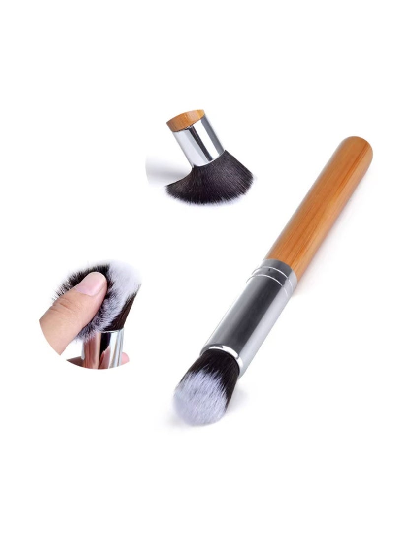 Blume Beauty Eco-friendly Professional 11pcs Vegan Makeup Brushes Set Bamboo Handle. Good quality in cotton hemp bag. - Image 5