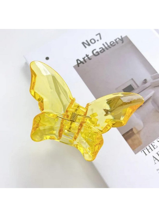 ANNACREATIONS Korean Style Large Plastic Transparent Multicolor Butterfly Hair Claw Clips Long Jaw Clutches Hair Accessories For Women And Girls (6 Pcs) (3) - Image 4