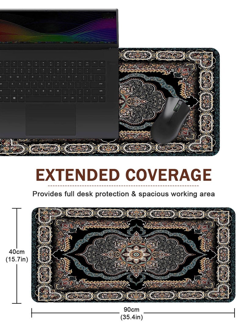 HomarKet Pattern Extended Mouse Pad  90 x 40 cm  Anti-Slip Rubber Base Stitched edges  Suitable for Gaming Desktop Office use - Image 3