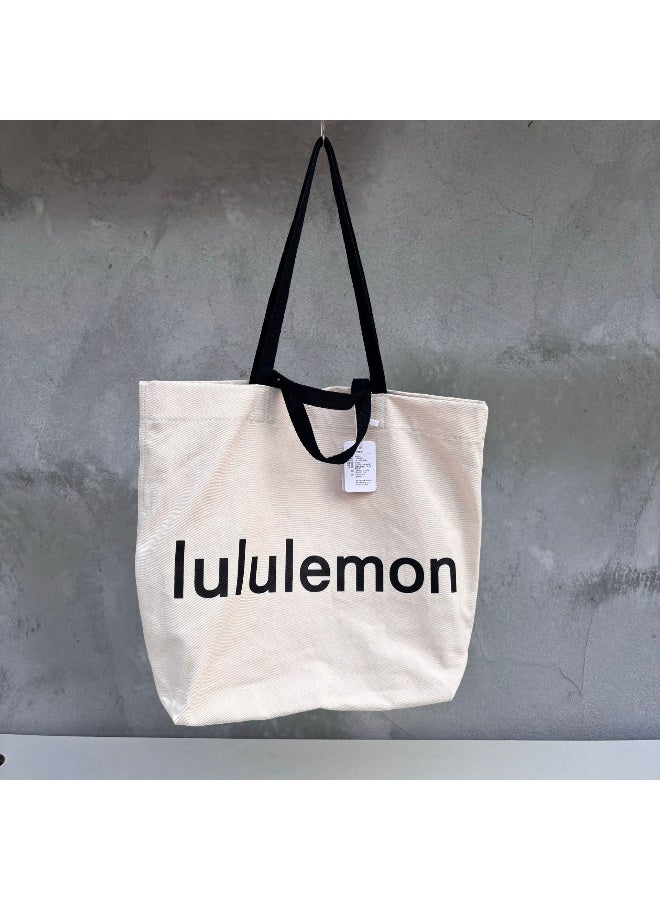 Lululemon New Canvas Tote Bag - Versatile Premium Tote for Hand and Shoulder Use