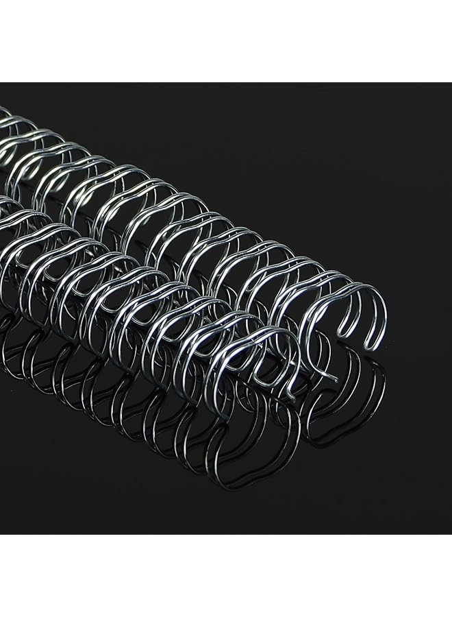 RAYSON Wire Binding Ring 9.5 Mm 3:1 Pitch Double Loop Wire Silver 34 Holes 100Pcs Box  - Image 5