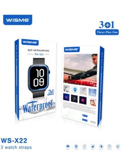 WISME WS-X22 Multi-Function Waterproof Smart Watch | Full-Screen HD Display | Fitness Tracker with Heart Rate & Sleep Monitoring | Bluetooth Calling & Notifications | Sports & Activity Tracking | 3 Interchangeable Straps | Long Battery Life | Black  - Image 3