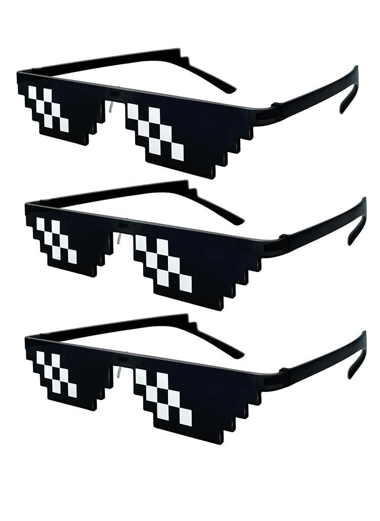 3 Pairs Polarized Sunglasses Pixel Cool Glasses Plastic Pixel Sunglasses Party Accessories For Kids Adults Black - pzsku/Z666B21634A1E9AB89028Z/45/_/1739367494/ec71f88f-19d1-4744-864c-65bbbc923ba5