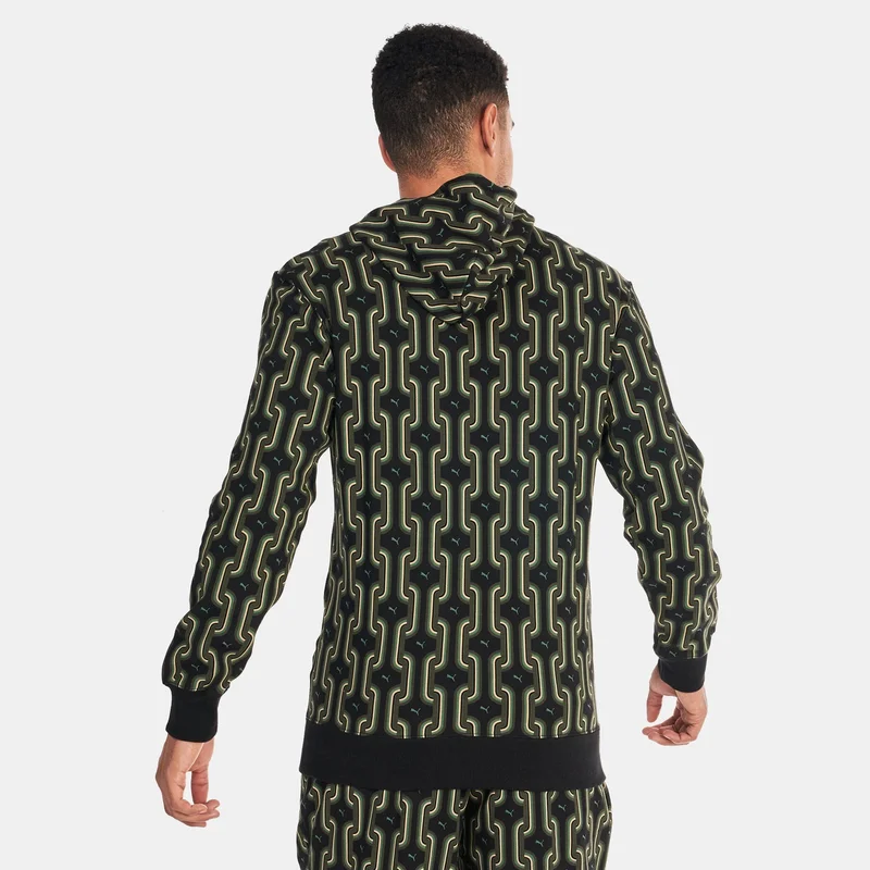 PUMA Men's Classics 70s Printed Fleece Hoodie