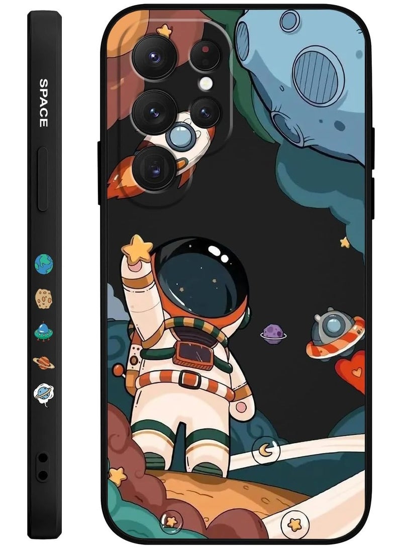 for Samsung Galaxy S25 Ultra Case, Slim Soft Non Slip Silicone for Samsung S25 Ultra Phone Cover 6.9 inch, Astronaut Black - Image 1